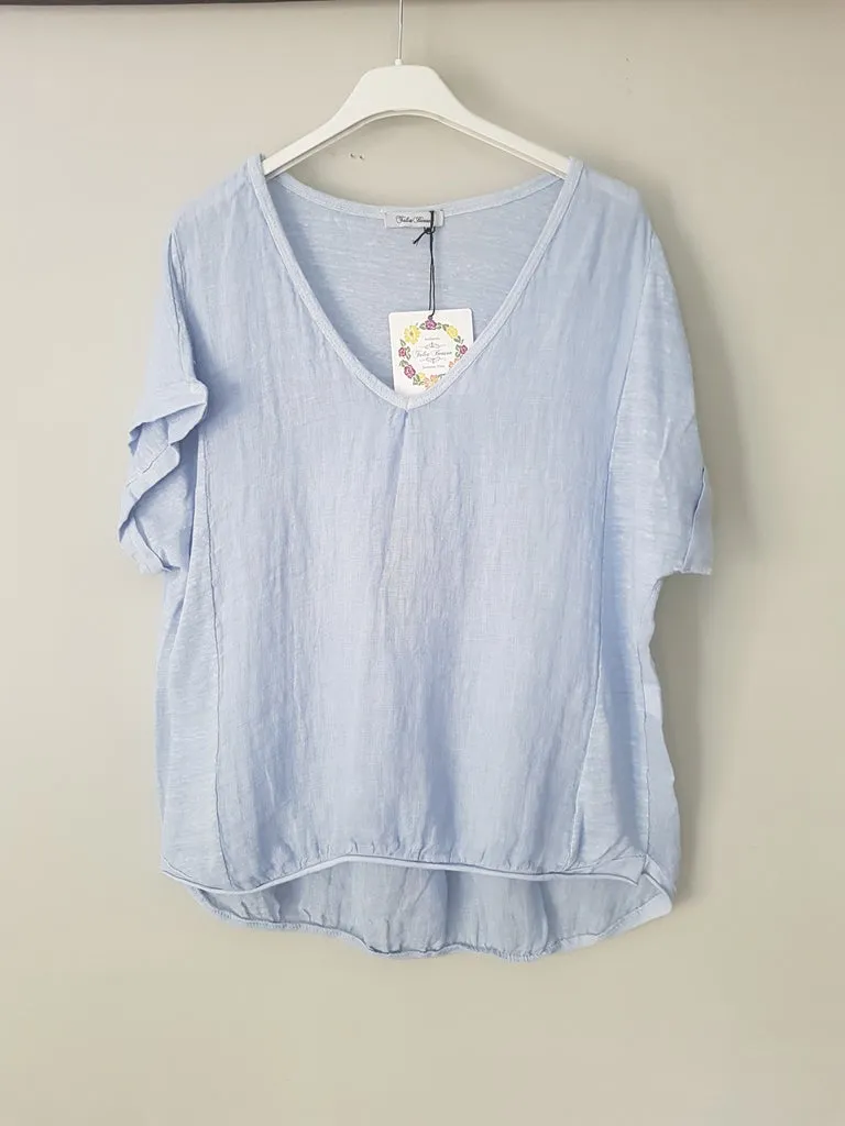 ITALIAN LINEN TSHIRTS - 4 colours