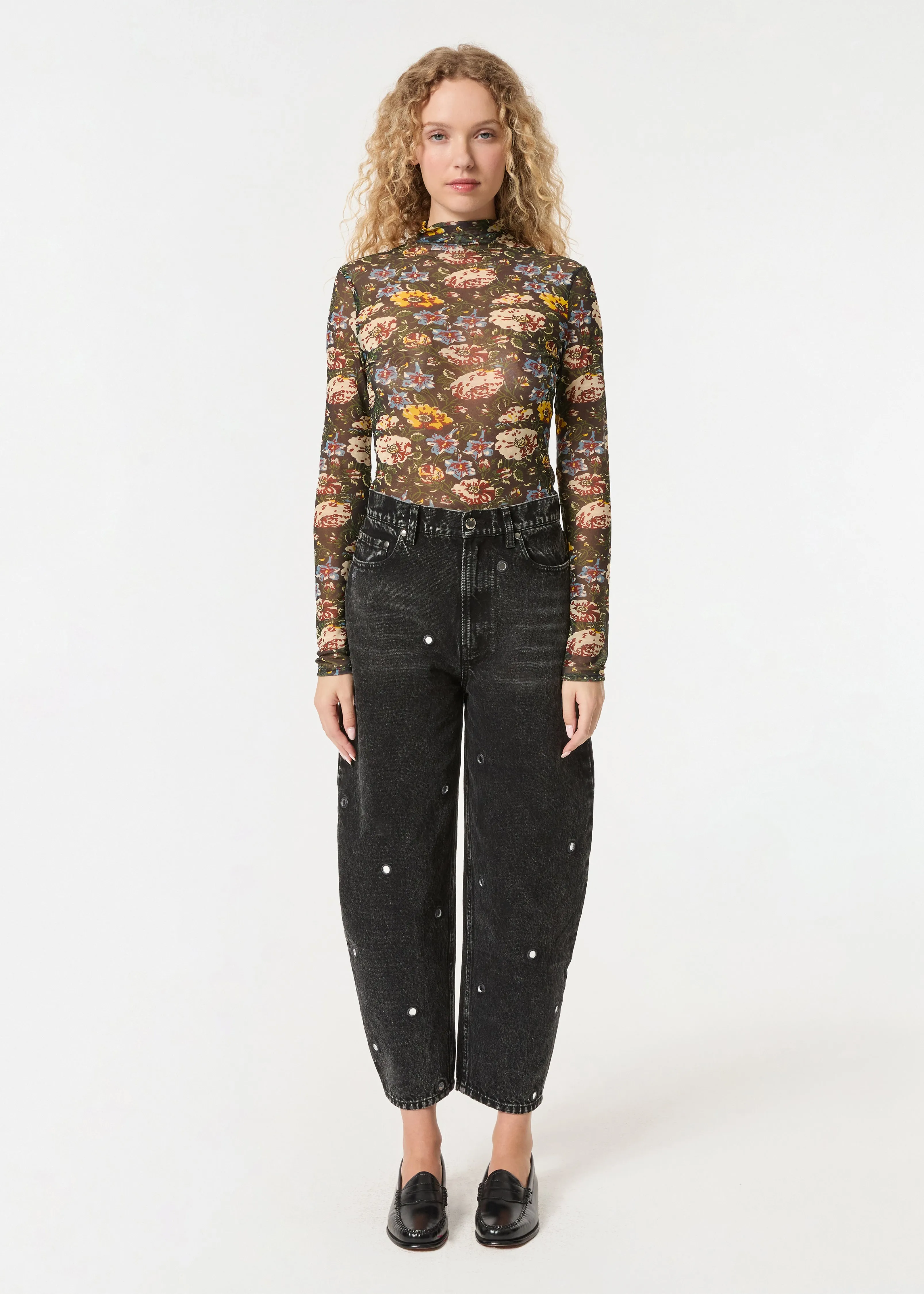 Jennas Ink Black Mirrored Denim Jeans