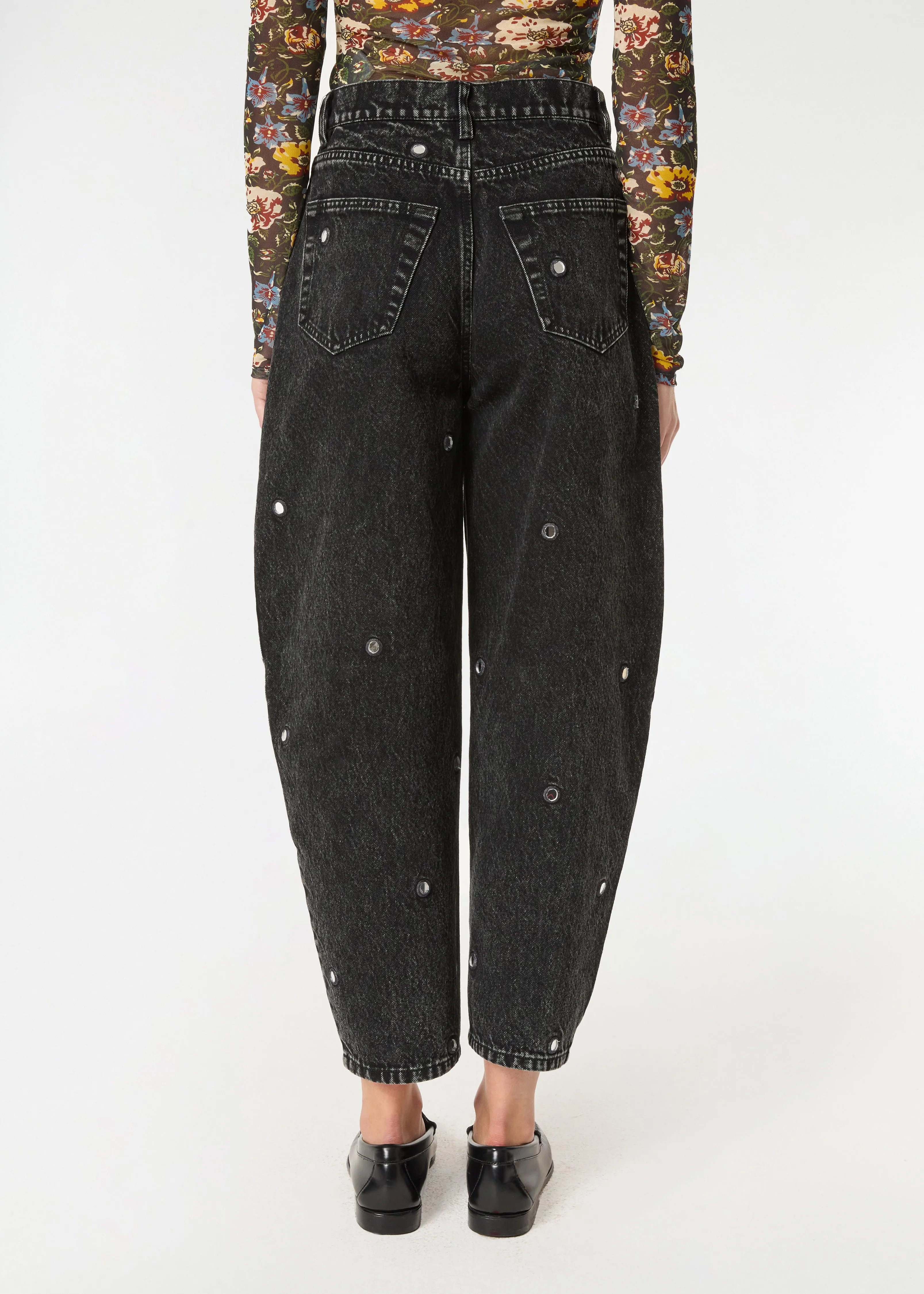 Jennas Ink Black Mirrored Denim Jeans