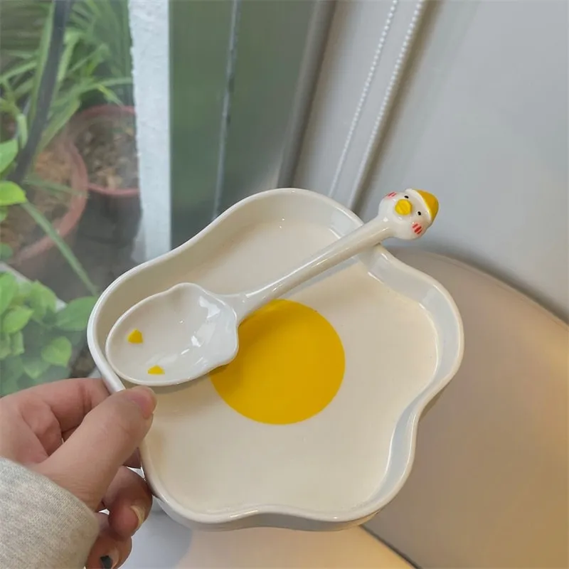 Kawaii Irregular Ceramics Egg Plate
