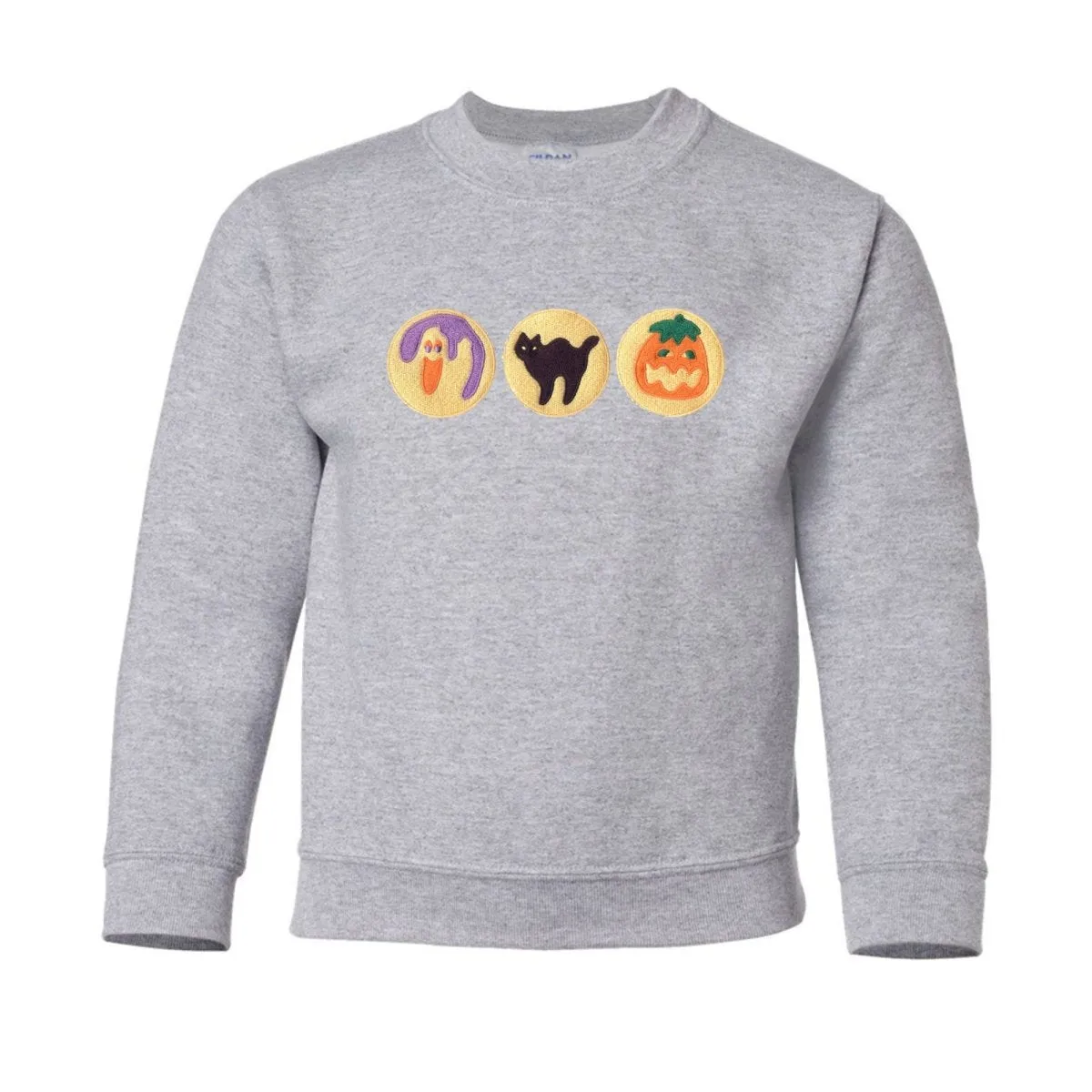 Kids 'Halloween Cookies' Embroidered Crewneck Sweatshirt