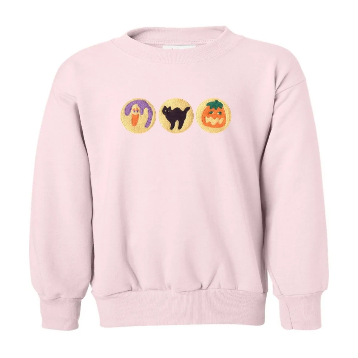 Kids 'Halloween Cookies' Embroidered Crewneck Sweatshirt