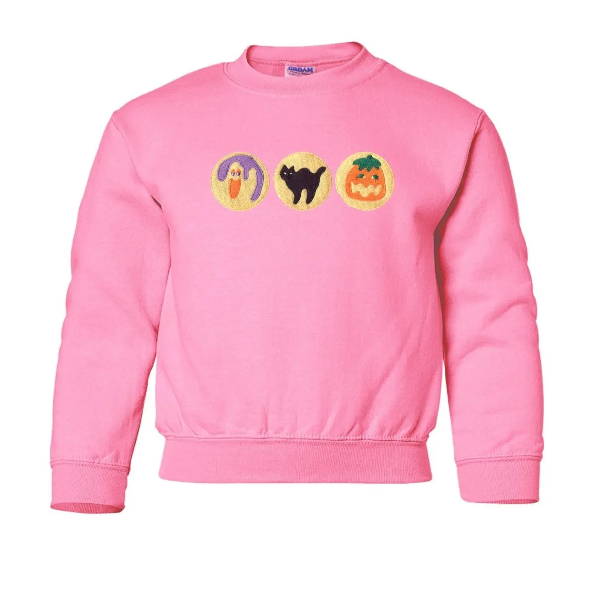 Kids 'Halloween Cookies' Embroidered Crewneck Sweatshirt