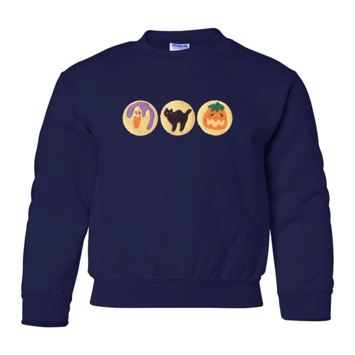 Kids 'Halloween Cookies' Embroidered Crewneck Sweatshirt