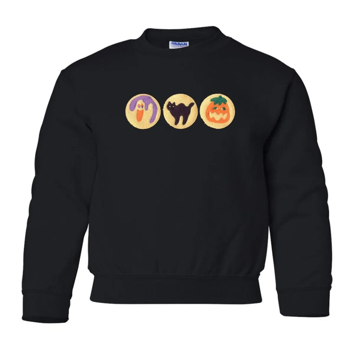 Kids 'Halloween Cookies' Embroidered Crewneck Sweatshirt