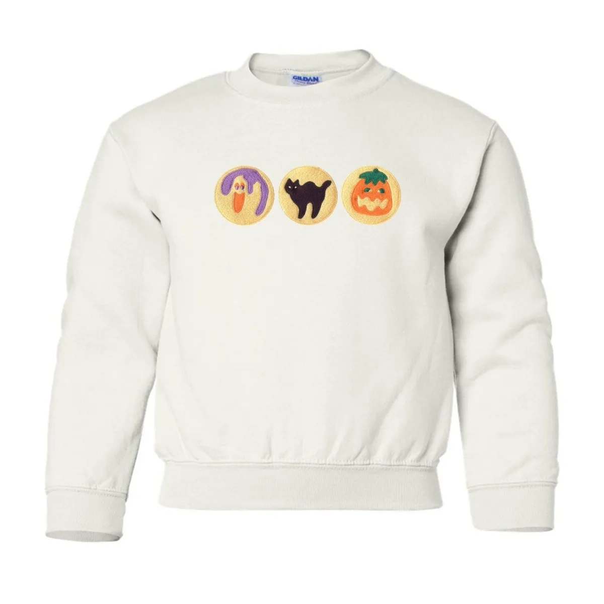 Kids 'Halloween Cookies' Embroidered Crewneck Sweatshirt