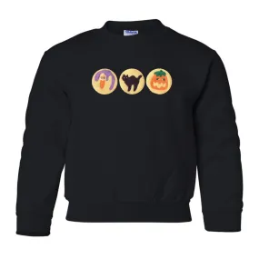 Kids 'Halloween Cookies' Embroidered Crewneck Sweatshirt