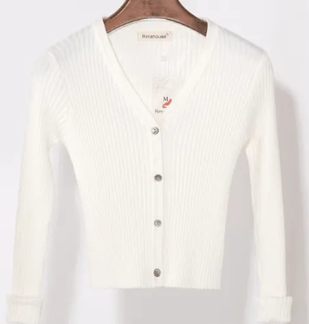 KNITTED V-NECK CARDIGAN