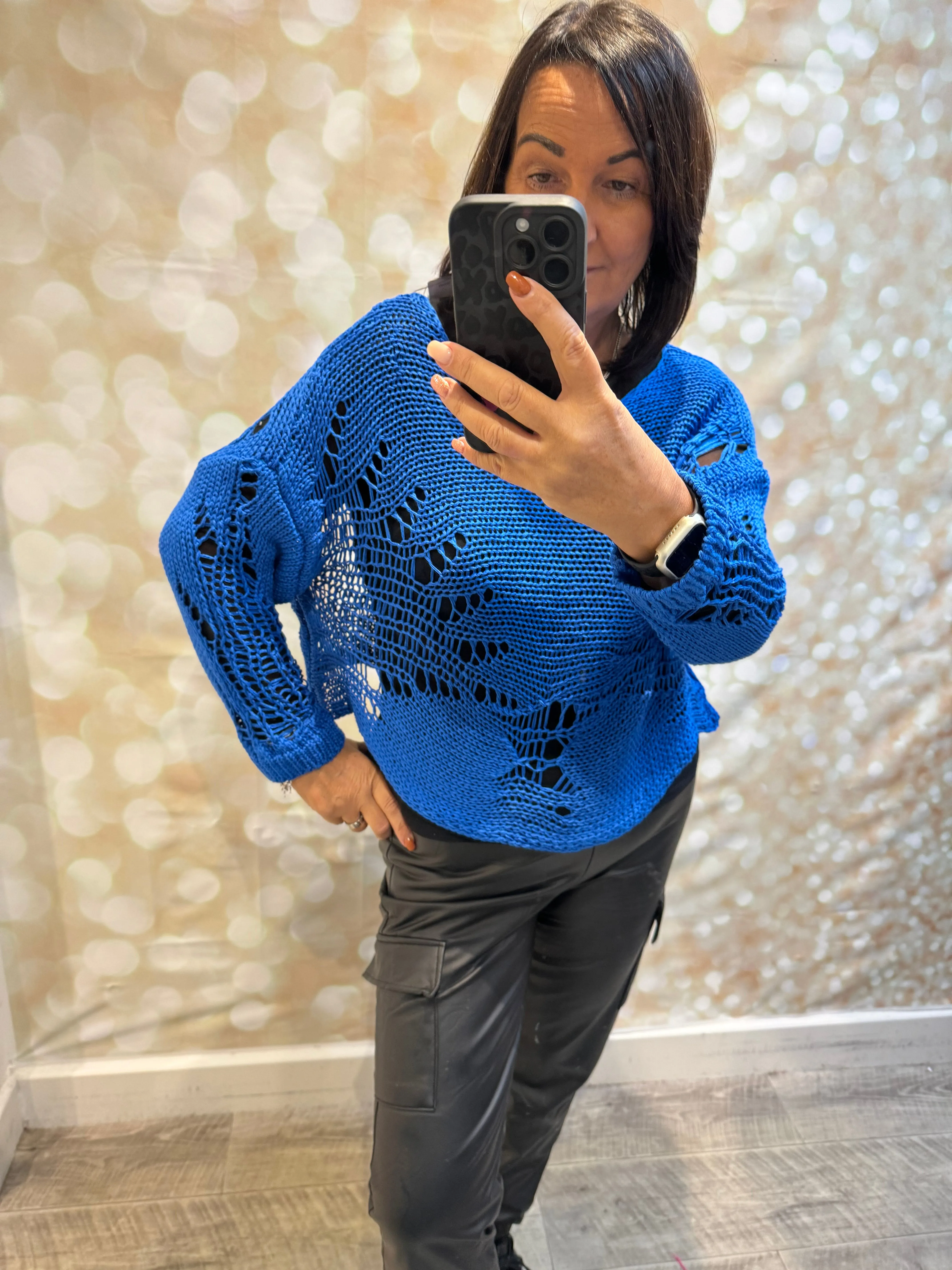 Laddered Silky Knit Jumper