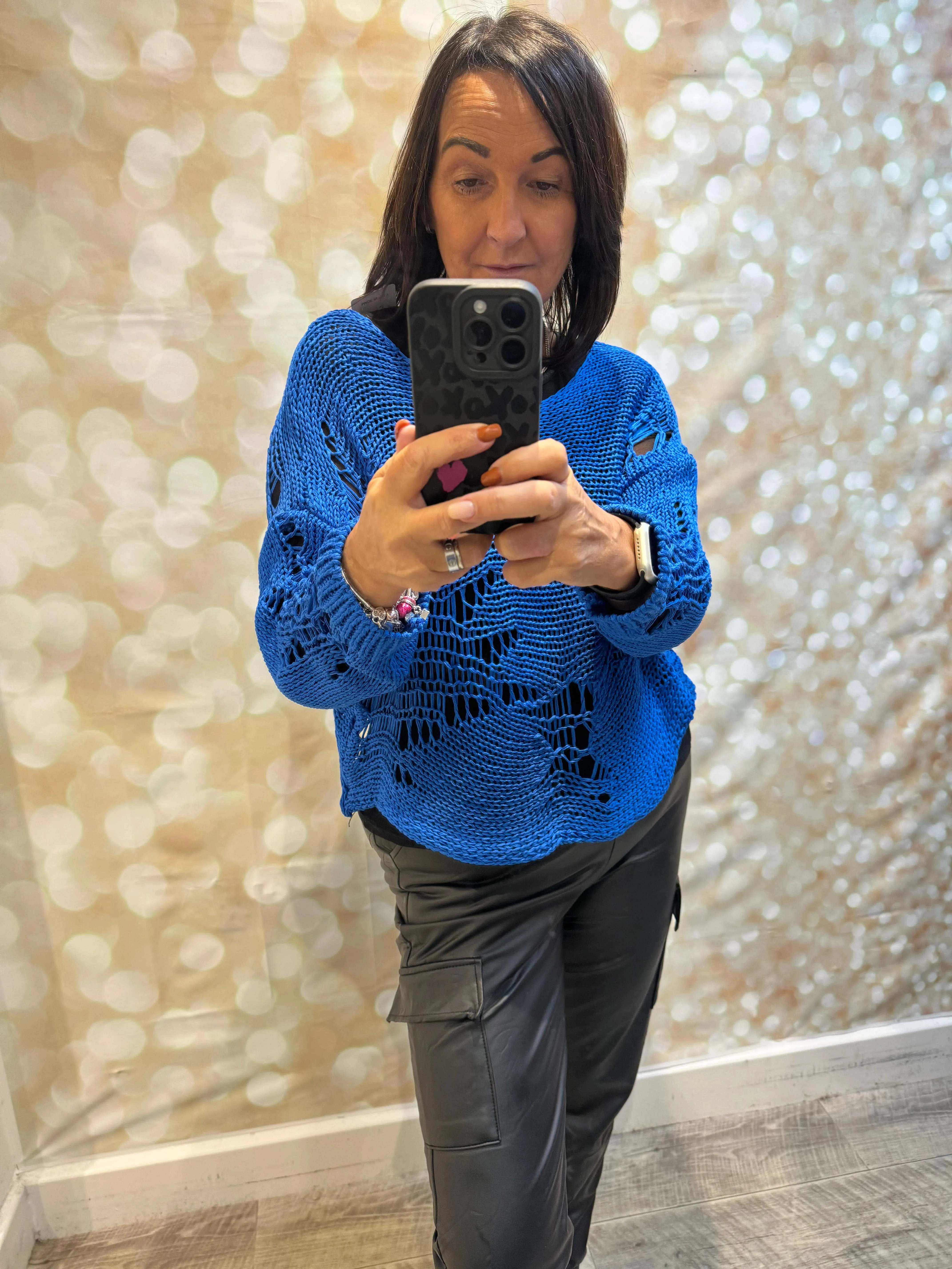 Laddered Silky Knit Jumper