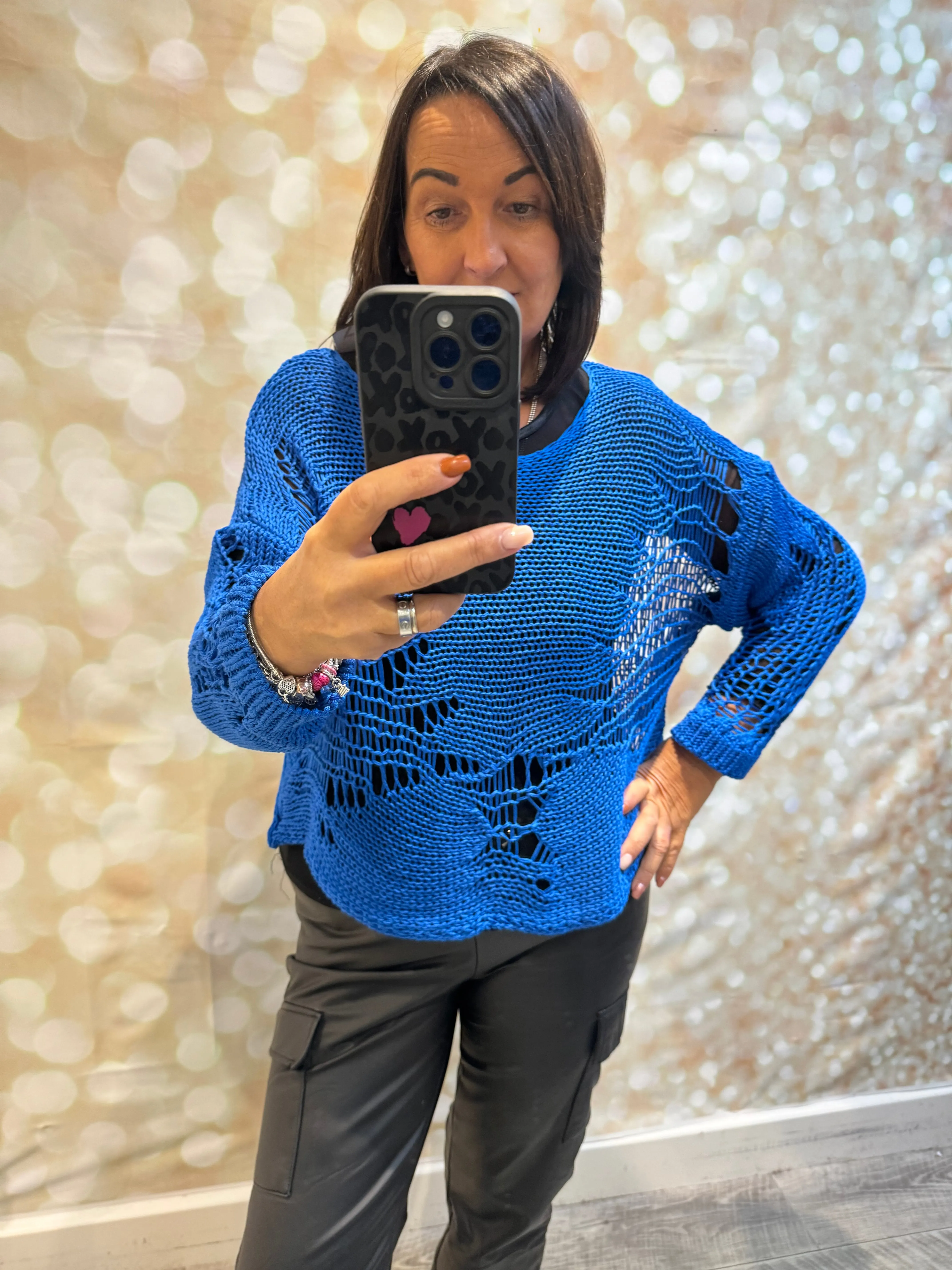Laddered Silky Knit Jumper