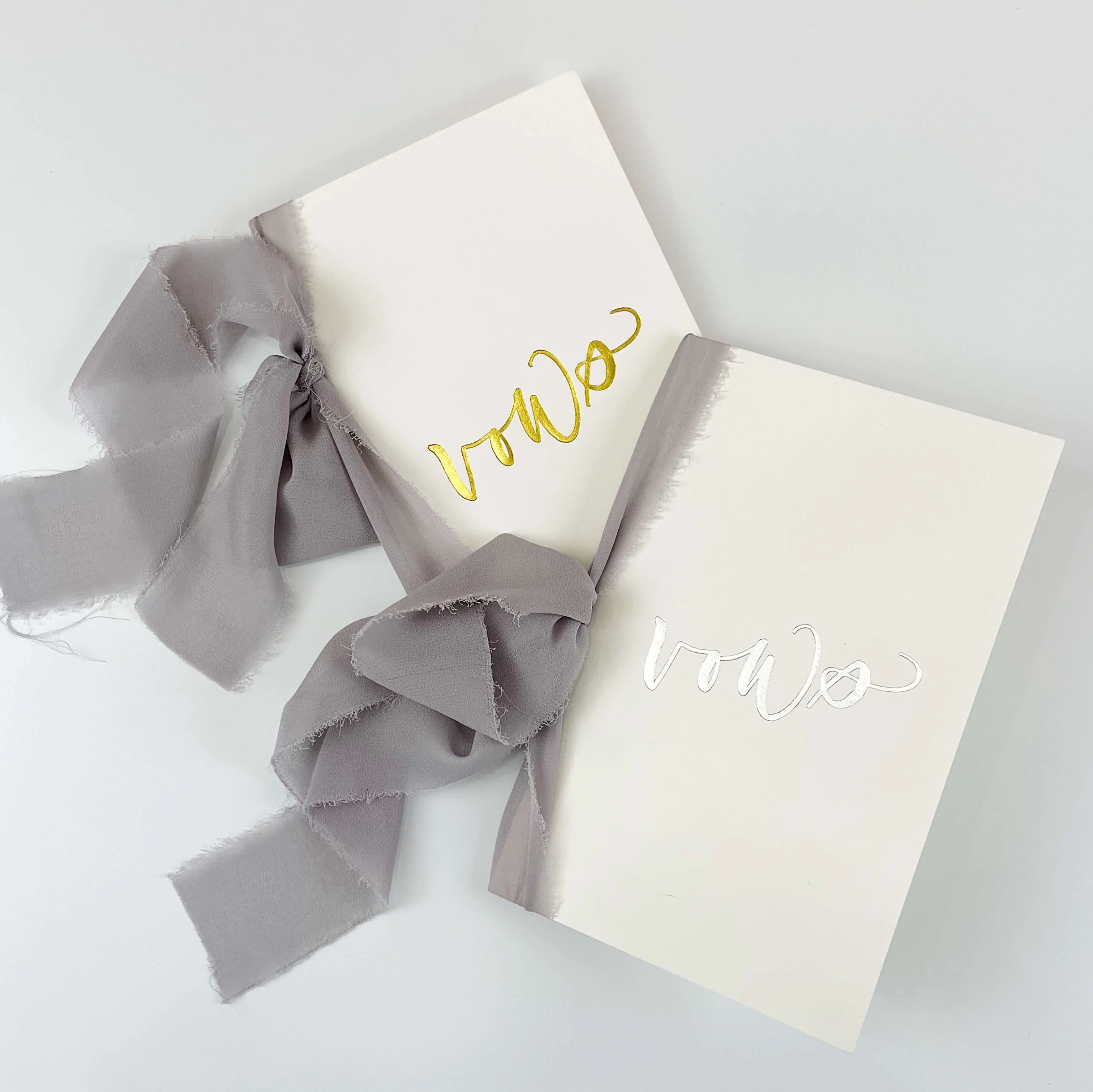 Large Foil Pressed Vow Books (Set of 2)