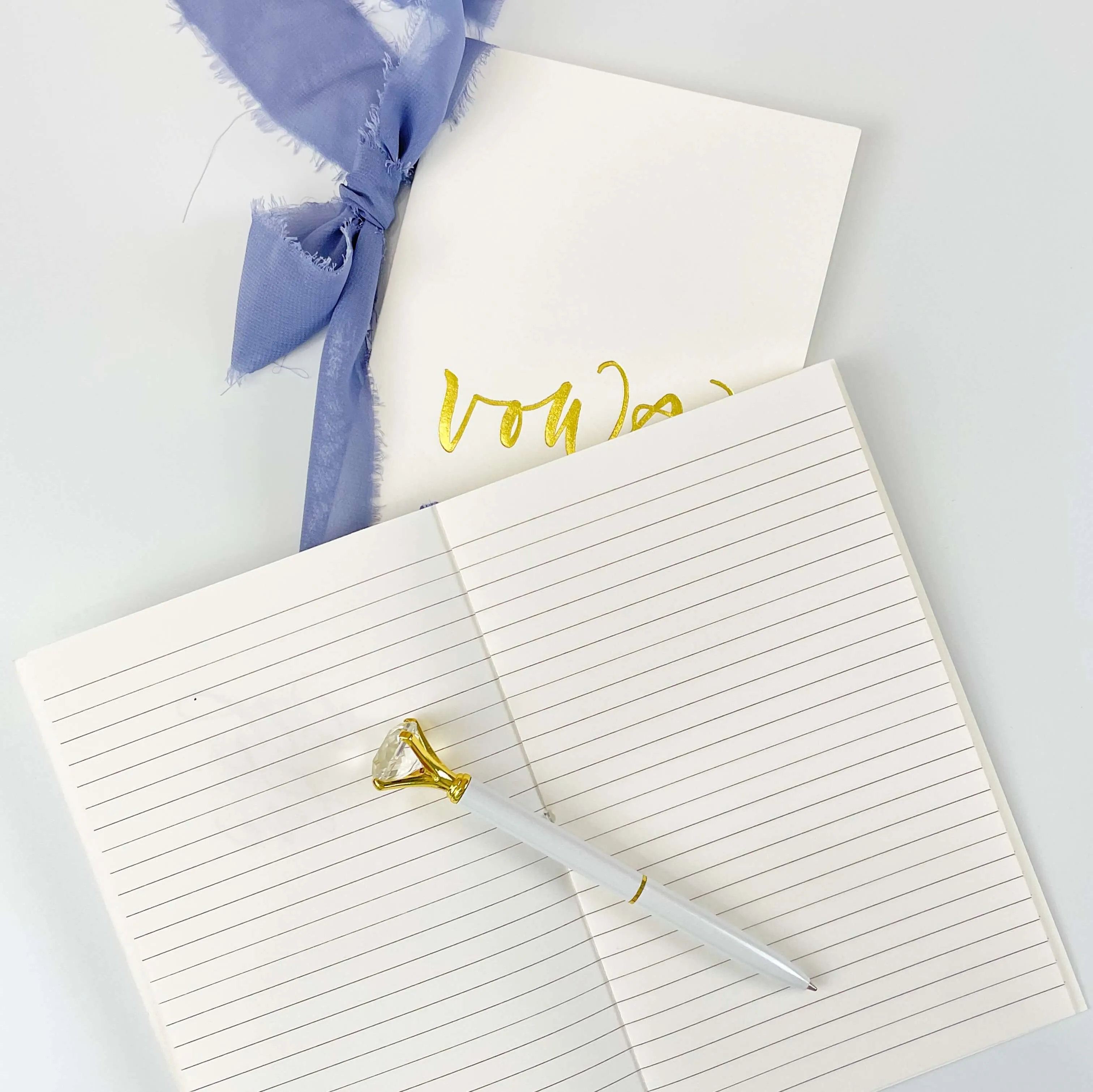 Large Foil Pressed Vow Books (Set of 2)