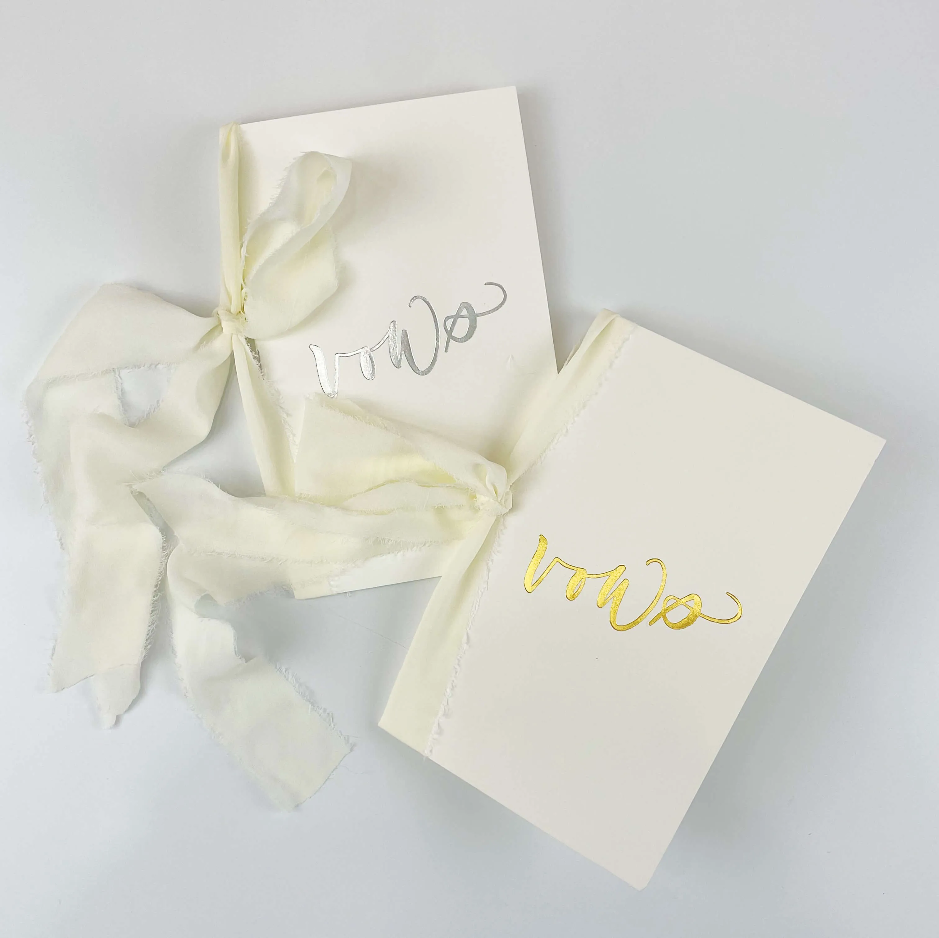 Large Foil Pressed Vow Books (Set of 2)