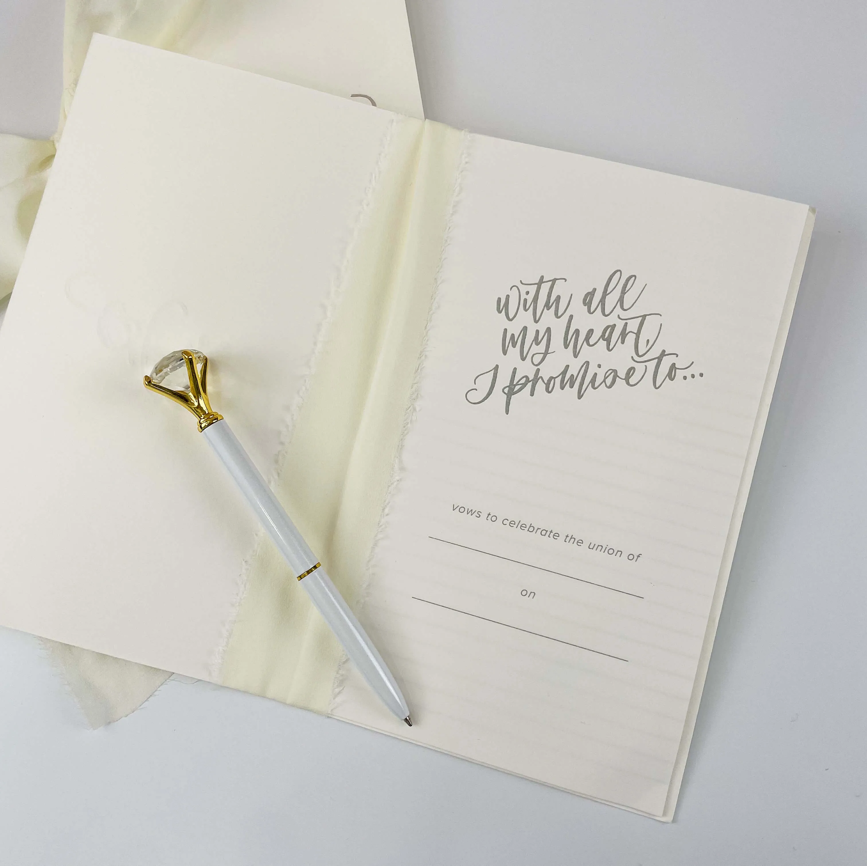 Large Foil Pressed Vow Books (Set of 2)