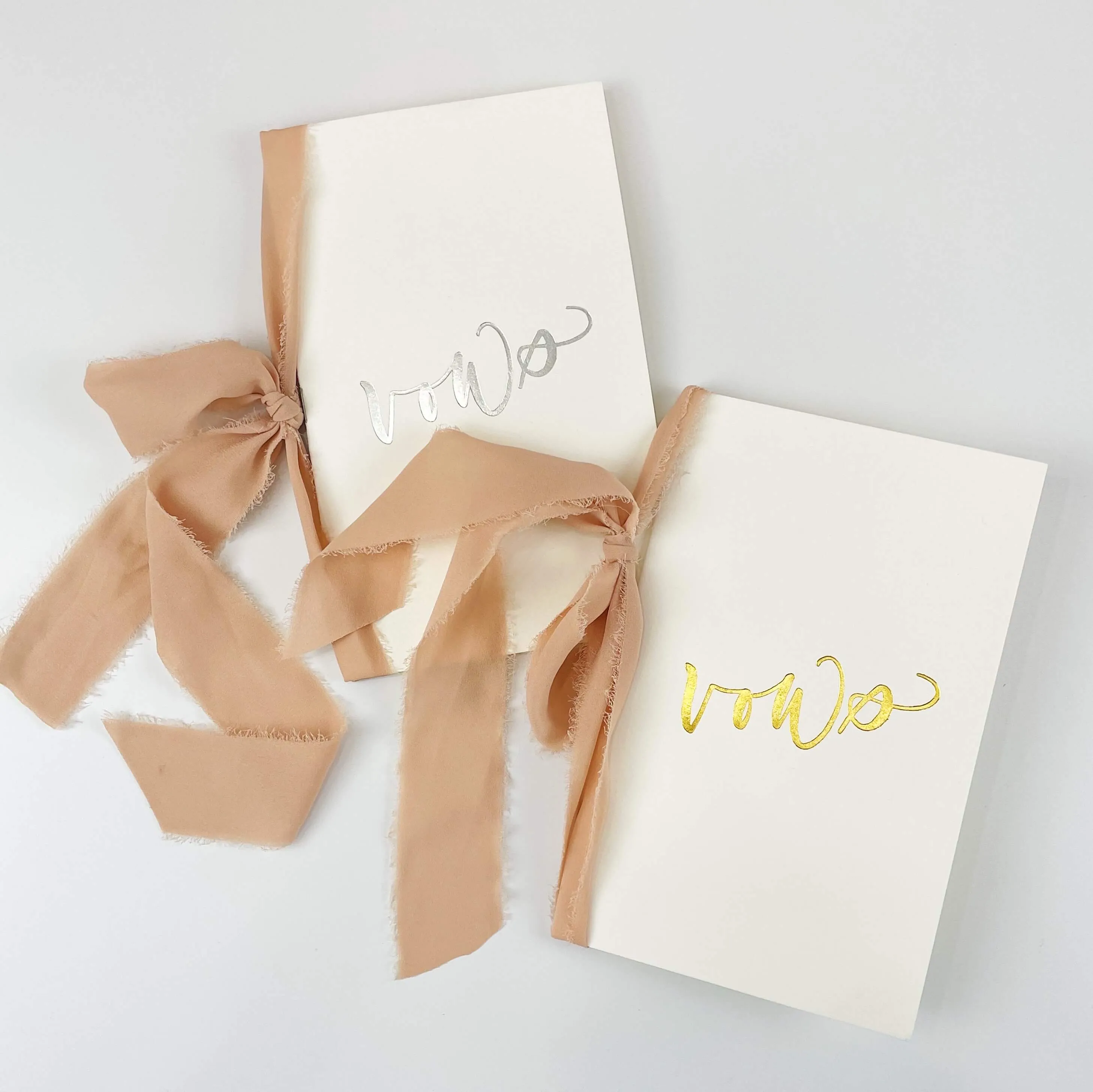 Large Foil Pressed Vow Books (Set of 2)