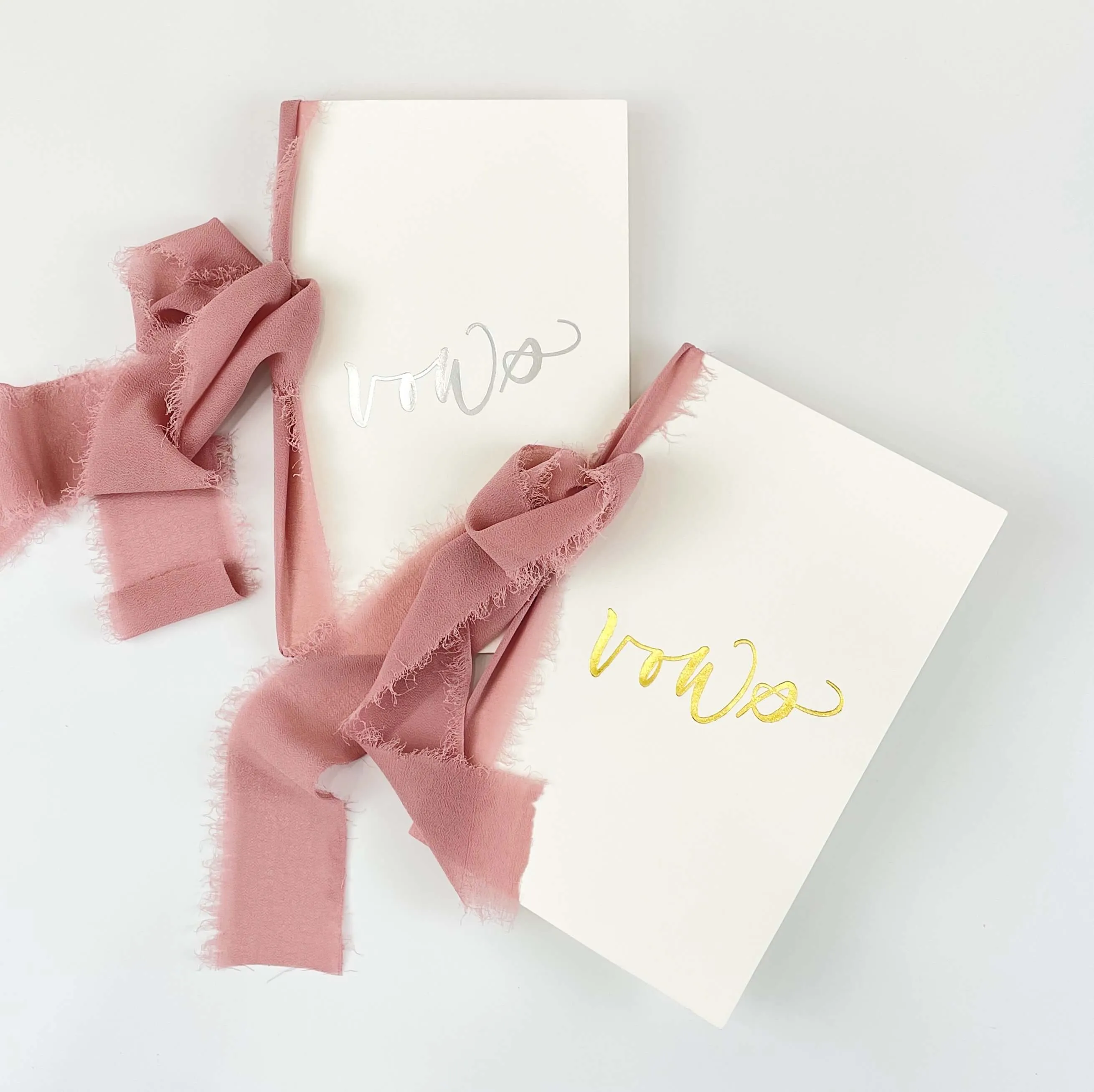 Large Foil Pressed Vow Books (Set of 2)