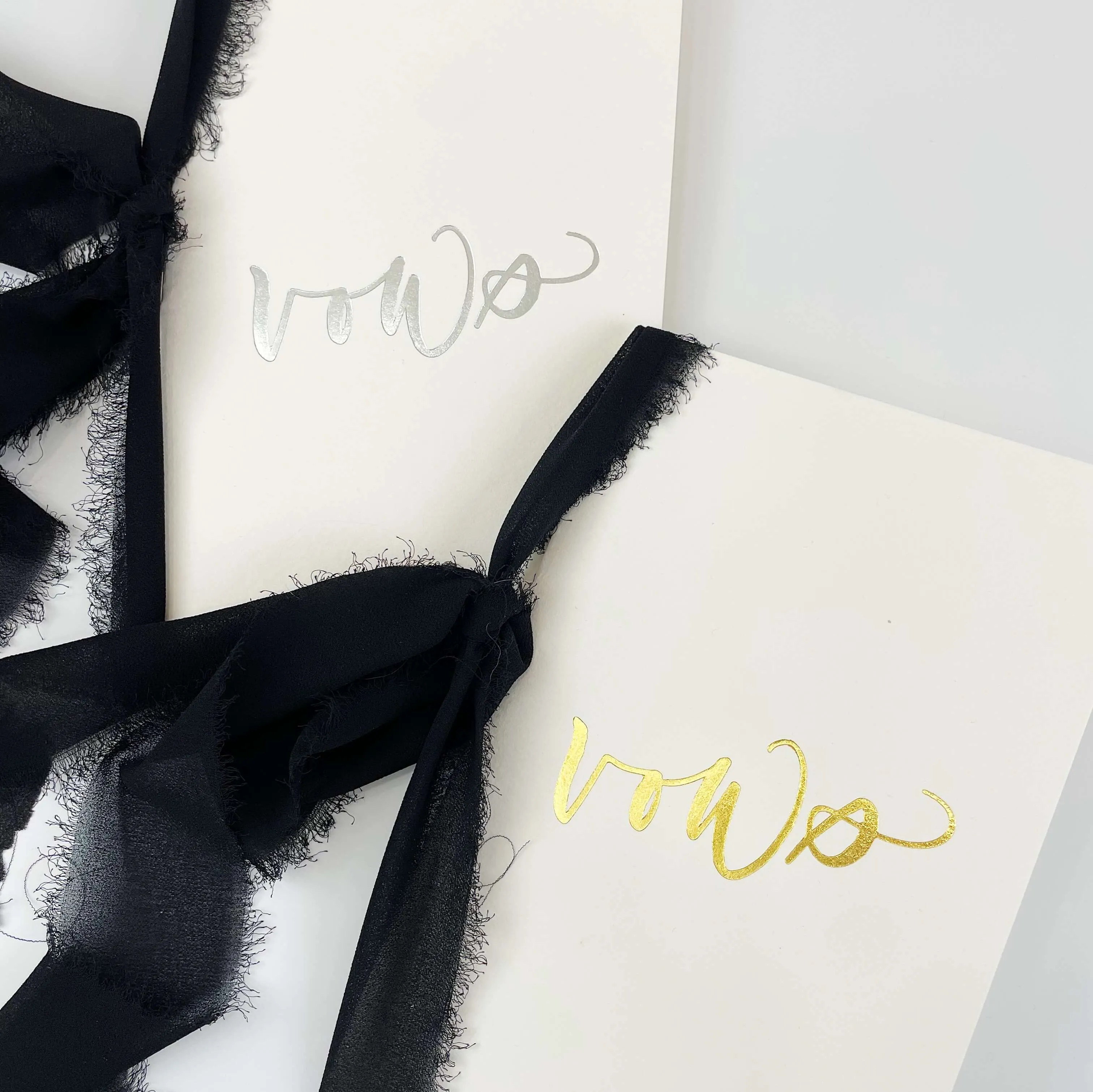 Large Foil Pressed Vow Books (Set of 2)