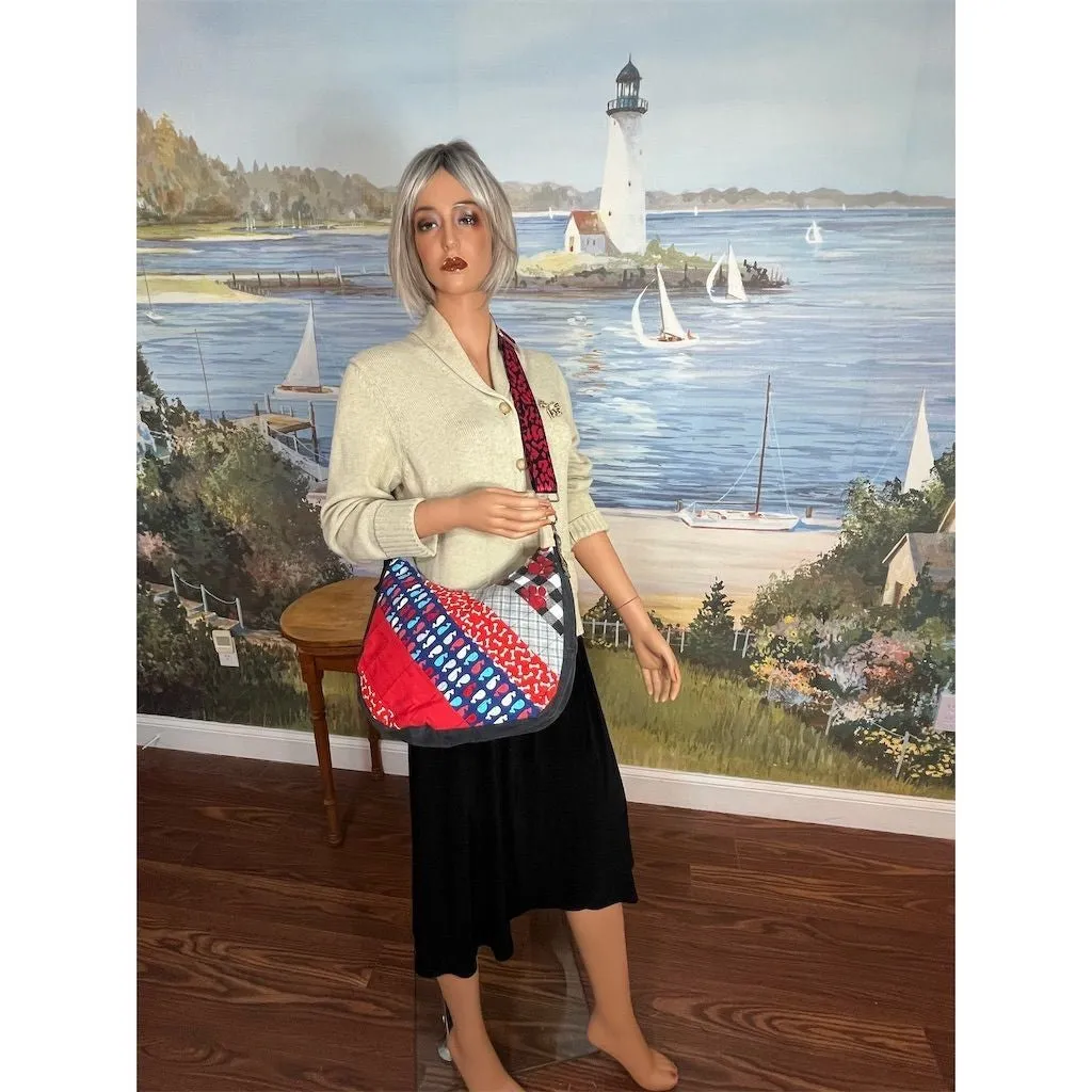 Lidia’s Bags Upcycled Quilted Crossbody Bag Multicolor Patchwork