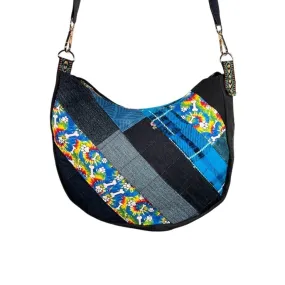 Lidia’s Bags Women's Multicolor Patchwork Boho Hobo Bag Adjustable Strap