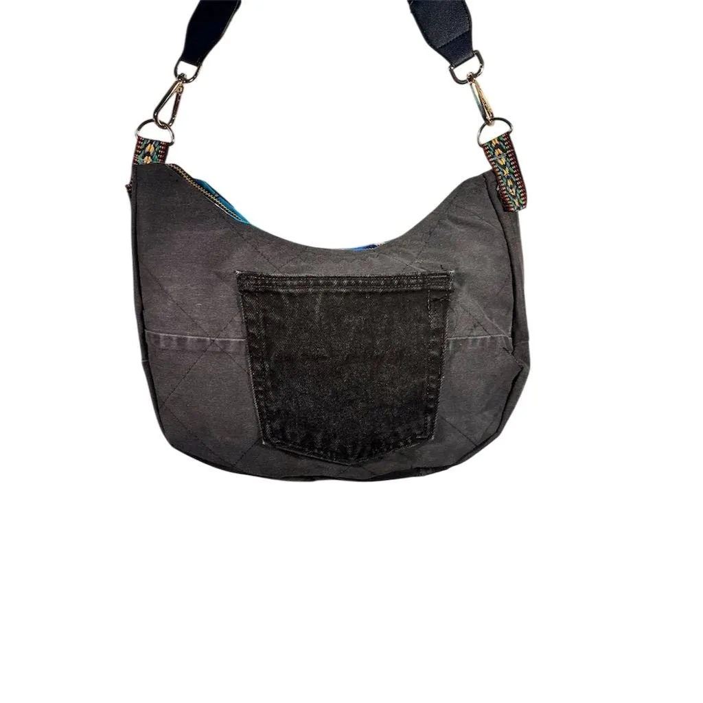 Lidia’s Bags Women's Multicolor Patchwork Boho Hobo Bag Adjustable Strap