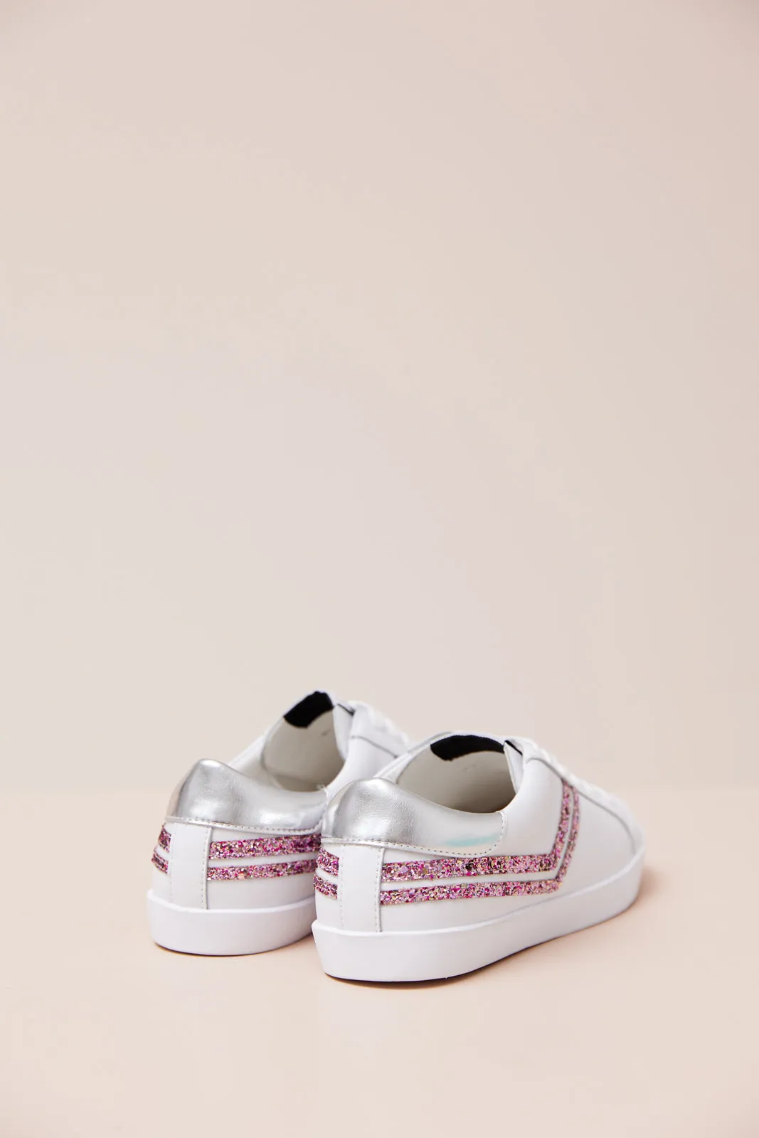 Millie Sneakers - Pink Glitter Stripes