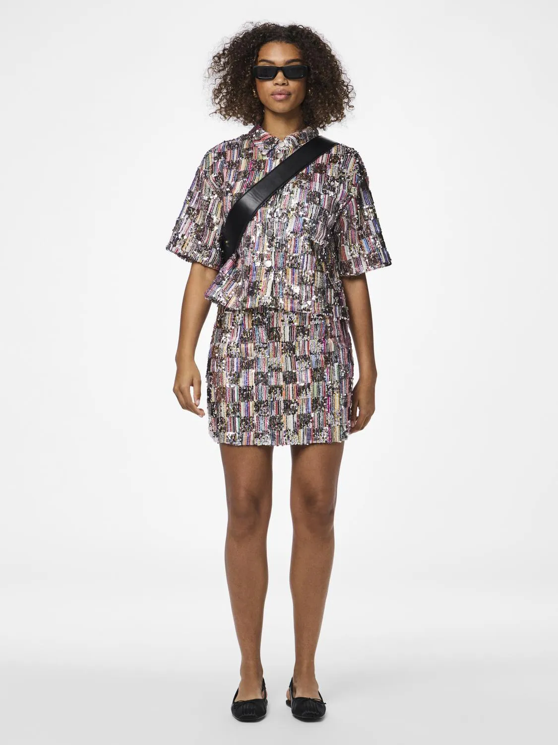 PCNAINA Short Skirt - Cloud Dancer