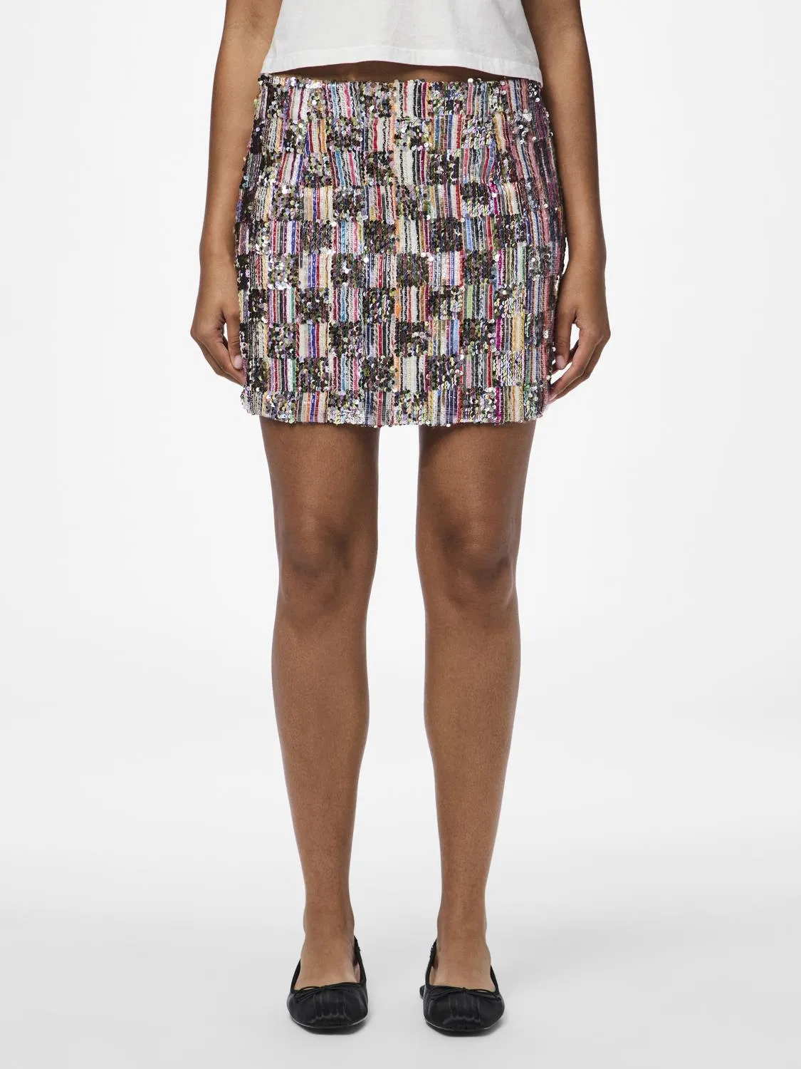 PCNAINA Short Skirt - Cloud Dancer