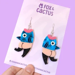 Reverse Mermaid Dangle Earrings