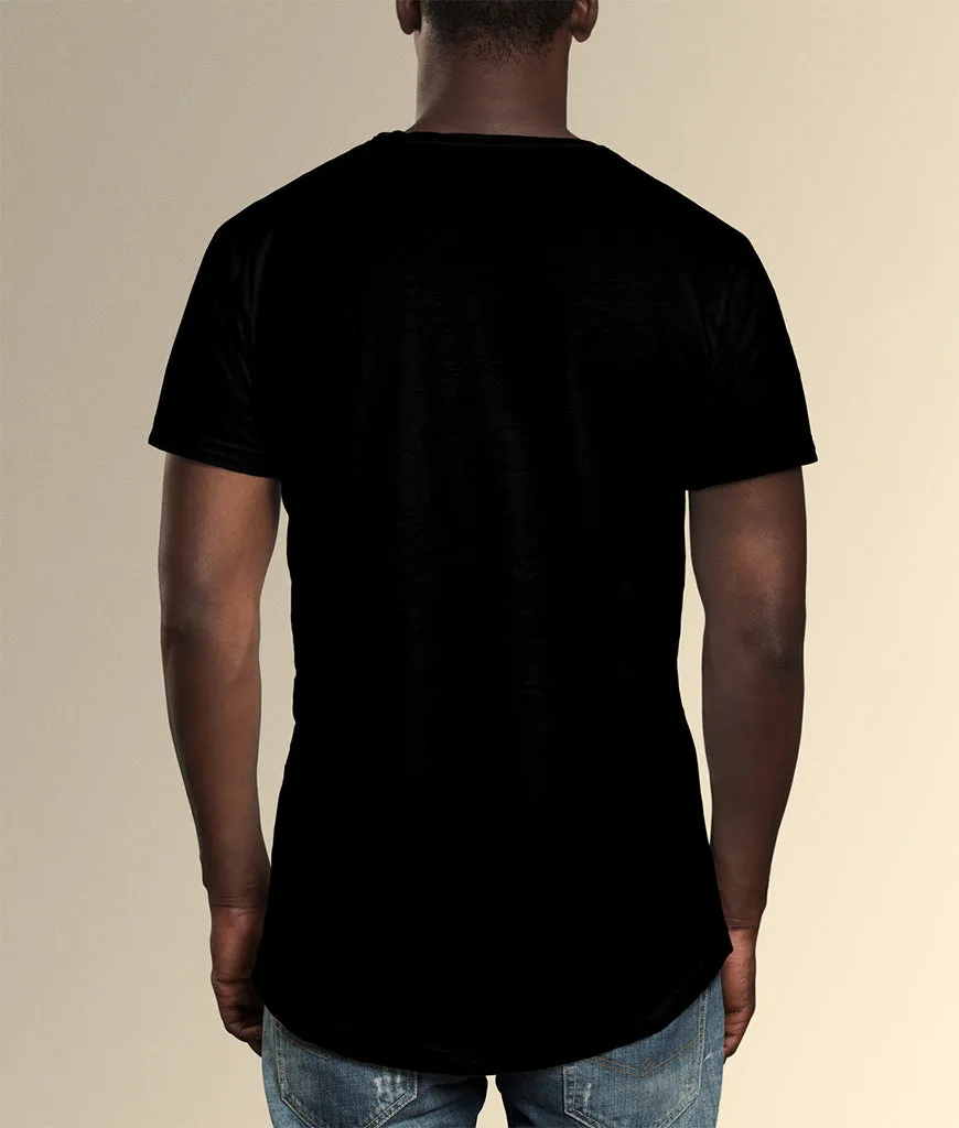 Sewn-On Greek Letter T-Shirt, Black