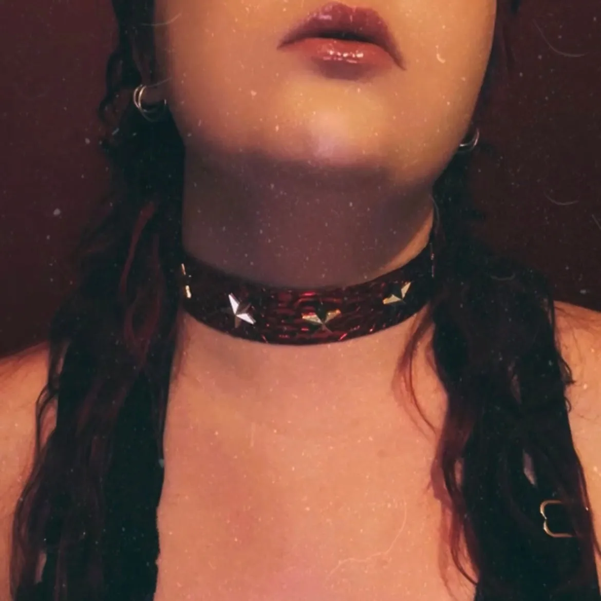 STAR MAN RED STAR STUDDED CHOKER
