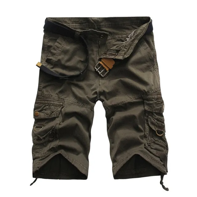 Summer Cargo Shorts Men Cool Camouflage Cotton Casual Mens Short Pants Brand Clothing Comfortable Camo Men Cargo Shorts No Belt