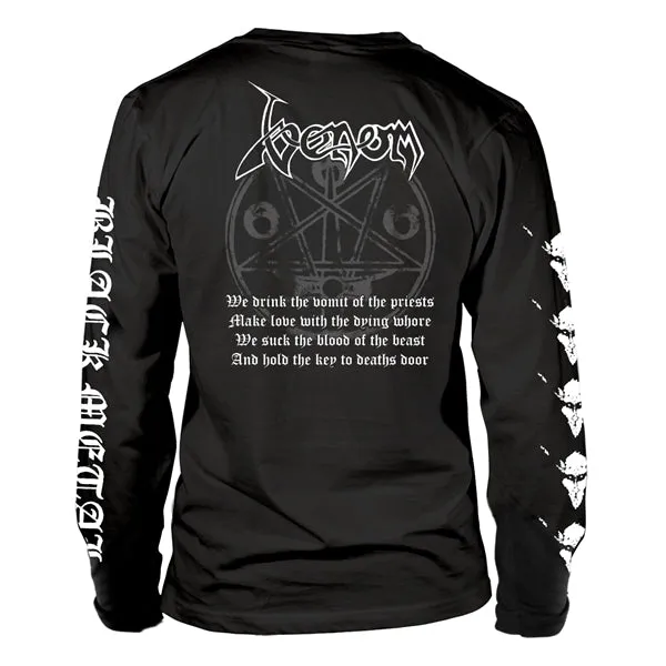 Venom "Black Metal - White Print" Long Sleeve T shirt