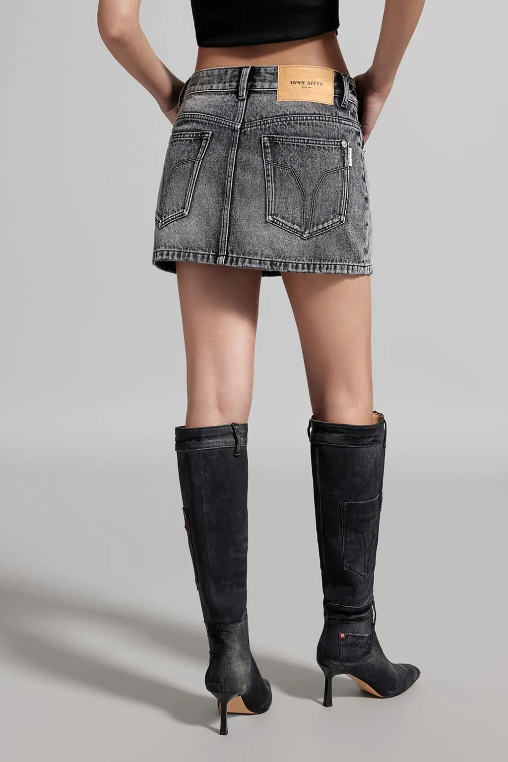 Vintage Low Rise Denim Short Skirt