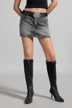 Vintage Low Rise Denim Short Skirt