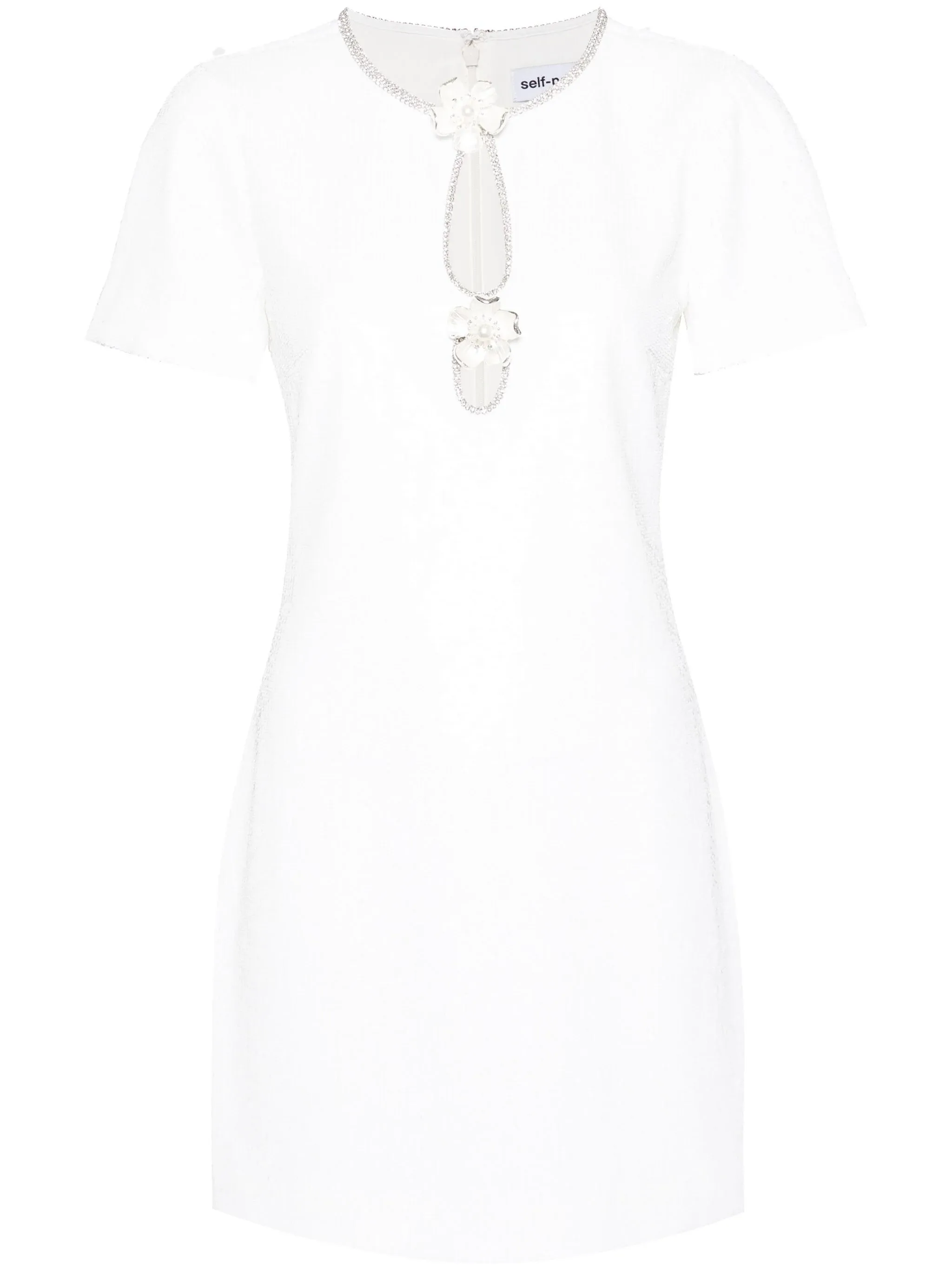 White Sequin Mini Dress