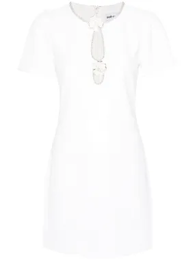 White Sequin Mini Dress